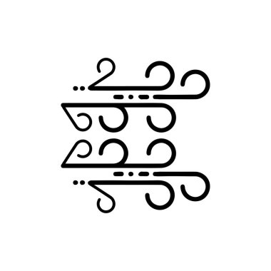 Rüzgar vektör simgesi tasarım illüstrasyon şablonu