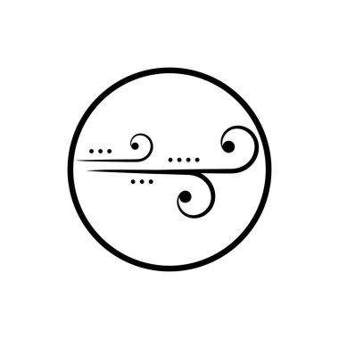 Rüzgar vektör simgesi tasarım illüstrasyon şablonu