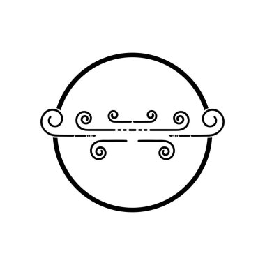 Rüzgar vektör simgesi tasarım illüstrasyon şablonu