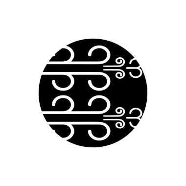 Rüzgar vektör simgesi tasarım illüstrasyon şablonu