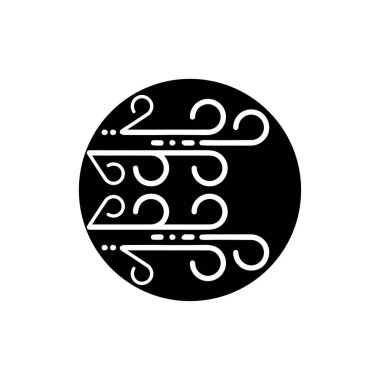 Rüzgar vektör simgesi tasarım illüstrasyon şablonu