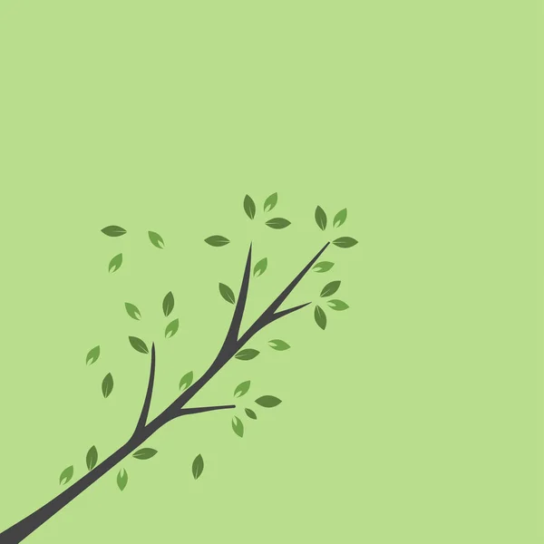 Vektorová Větev Ručně Kreslená Ilustrace Šablony Návrhu Větve Stromu — Stockový vektor