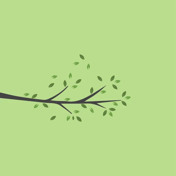 Rama Vectorial Ilustración Dibujada Mano Plantilla Diseño Rama Árbol — Vector de stock