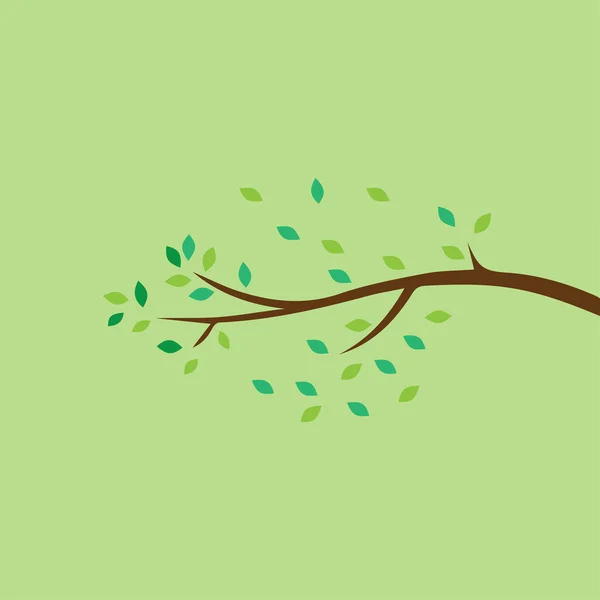 Rama Vectorial Ilustración Dibujada Mano Plantilla Diseño Rama Árbol — Vector de stock