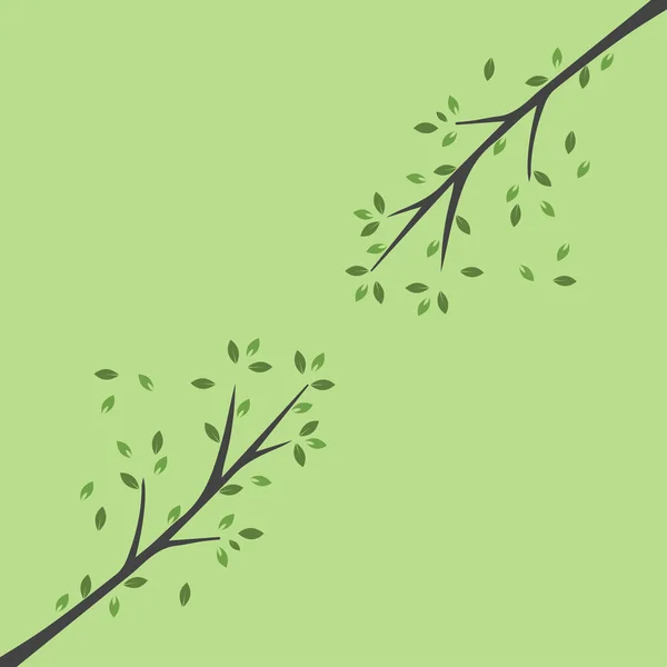 Rama Vectorial Ilustración Dibujada Mano Plantilla Diseño Rama Árbol — Archivo Imágenes Vectoriales