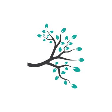 Vektör dalı, Ağaç dalı tasarım şablonunun el çizimi resmi