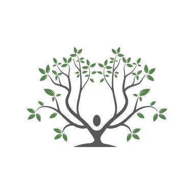 Ağaç Vektörü, el çizimi, zeytin ağacı tasarım şablonu çizimi