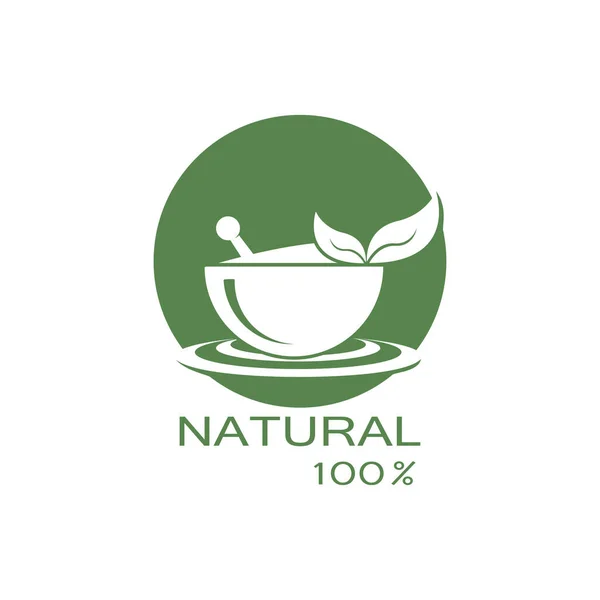 Pharmacy Icon Herbal Phines Symbol Pestle Mortar Vector Illustration Design — 스톡 벡터