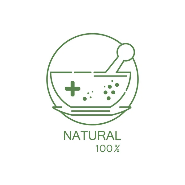 Pharmacy Icon Herbal Phines Symbol Pestle Mortar Vector Illustration Design — 스톡 벡터