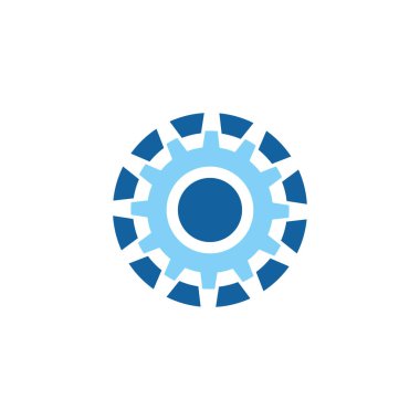 Gear Logo Şablonu vektör çizimi tasarımı