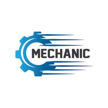 Gear Logo Şablonu vektör çizimi tasarımı