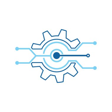 Gear Logo Şablonu vektör çizimi tasarımı