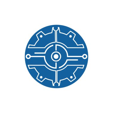 Gear Logo Şablonu vektör çizimi tasarımı