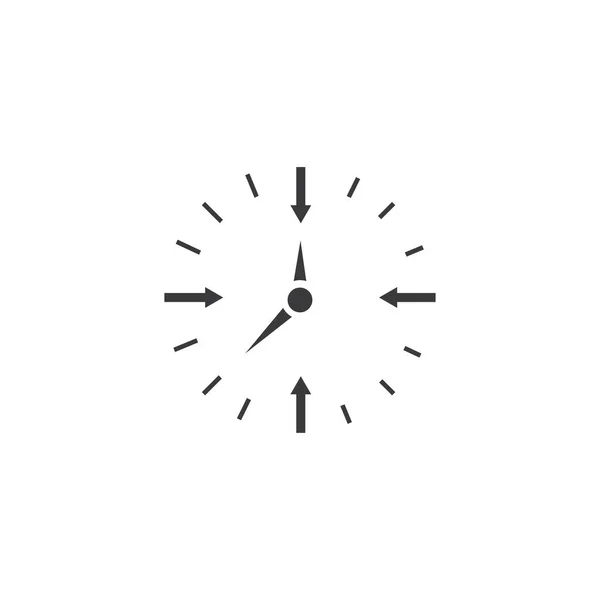 Icono Vector Tiempo Horas Icono Vector Ilustración Diseño Plantilla — Archivo Imágenes Vectoriales