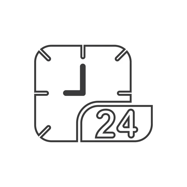Значок Вектора Времени Шаблон Рисунка Вектора Значка Часа — стоковый вектор