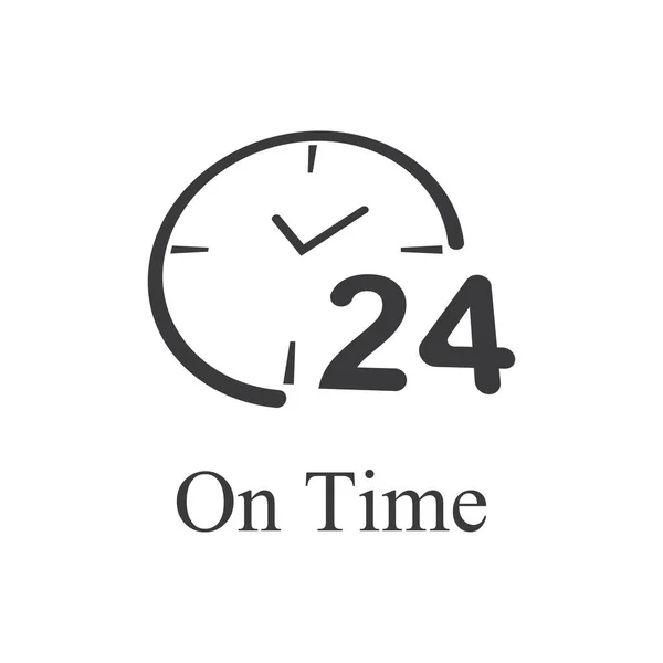 Time Vector Icon Hour Icon Vector Illustration Design Template — Stock Vector