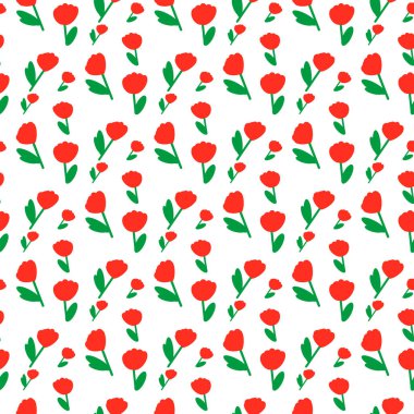 Çiçeksiz, tekstil tasarımı için moda deseni. Sanatsal vektör çizimi, tasarım elementi. Çiçek açan.