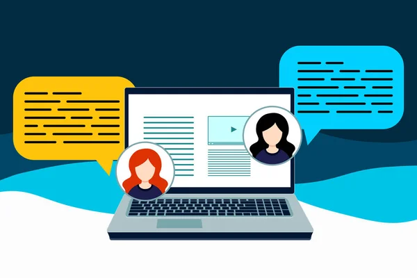 İnternet teknolojisi. Uzaktan eğitim. Merkez ofis konsepti. Çevrimiçi eğitim, sınıf, eğitim. Bilgisayarda çalış, dizüstü bilgisayarda. Sosyal ağ üzerinden iletişim, medya pazarlaması. öğrenme simgesi.