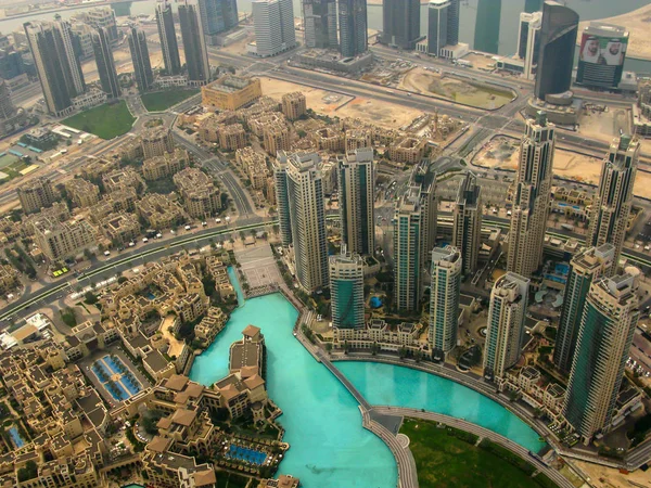 Vista de Dubai desde la plataforma de observación del Burj Khalifa, Dubai, Emiratos Árabes Unidos —  Fotos de Stock