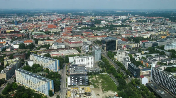 Вид на Вроцлав с смотровой площадки Sky Tower, Вроцлав — стоковое фото