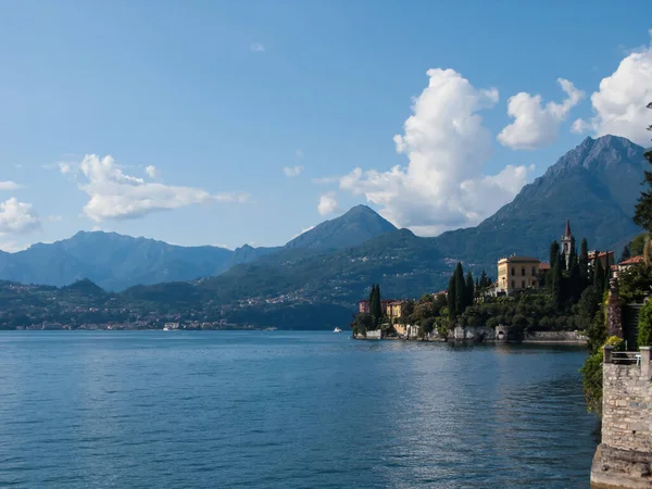 Vue Panoramique Sur Lac Côme Les Montagnes Villa Monastero Varenna — Photo