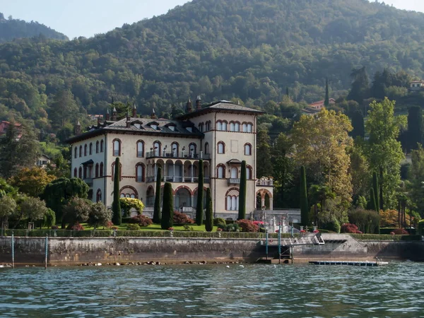 Belle Villa Sur Fond Montagnes Sur Lac Lac Côme Bellagio — Photo