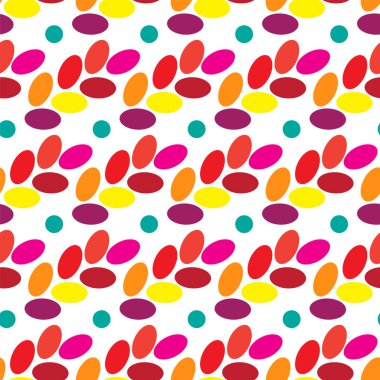 Renkli oval ile soyut parlak desen