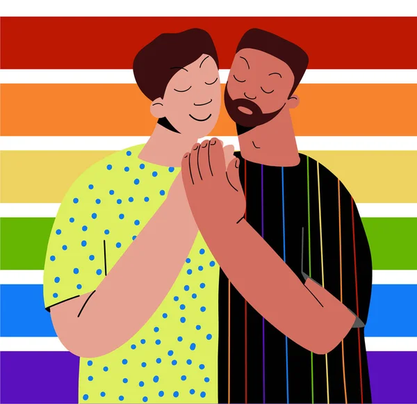 Homoseksüel eşcinsel çift. Mutlu aşıklar kucaklaşır
