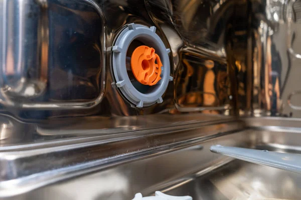 Regulador Del Sistema Ablandamiento Agua Lavavajillas Que Controla Dosis Sal —  Fotos de Stock