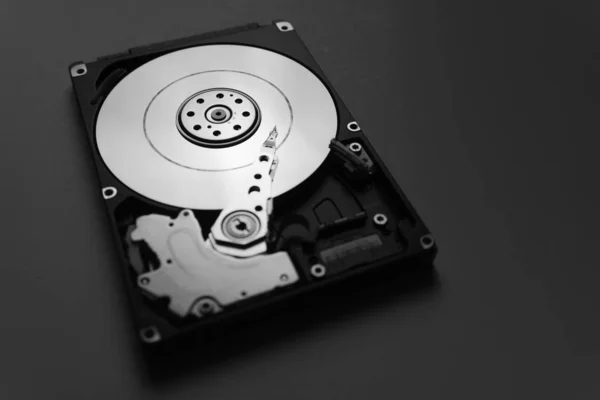 Close Hard Disk Internal Mechanism Hardware Soft Focus — Stock Photo, Image