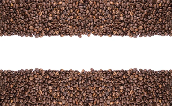 Enhetlig Bakgrund Kaffebönor Närbild — Stockfoto