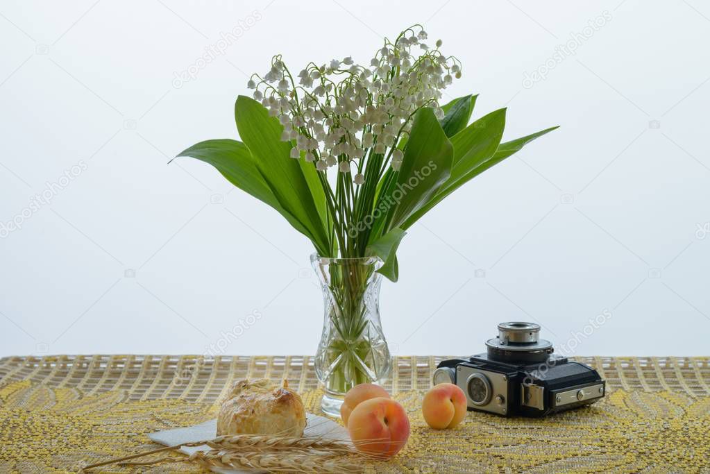 Photo session with lilies of the valley.