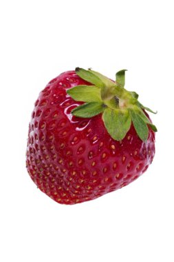 Çilek beyazda izole edilmiş