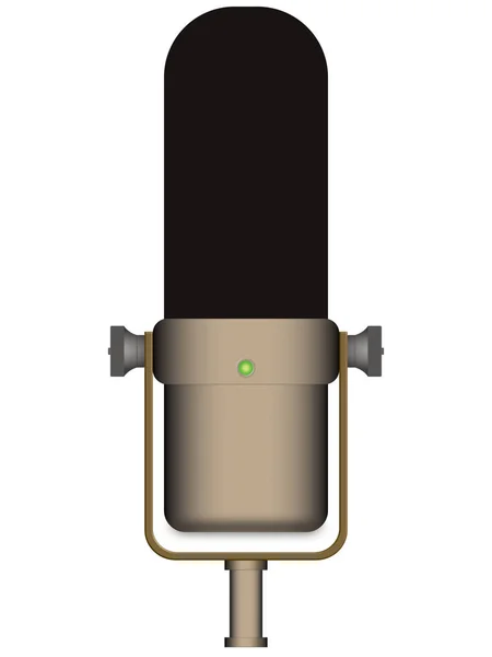 Ilustración Del Micrófono Aislada Sobre Fondo Blanco —  Fotos de Stock
