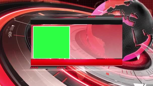 Virtual News Studio Set Tela Verde — Vídeo de Stock