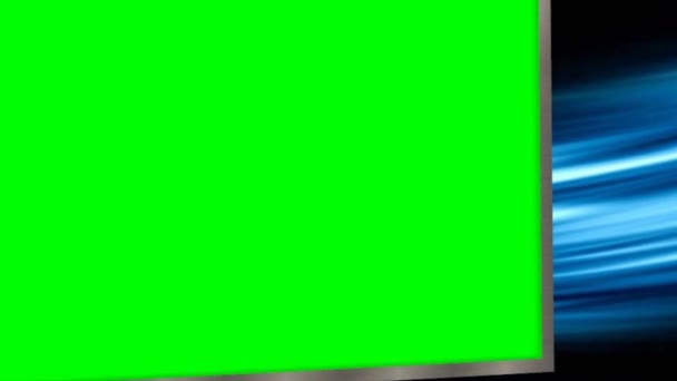 Virtuelle News Studio Set Green Screen — Stockvideo