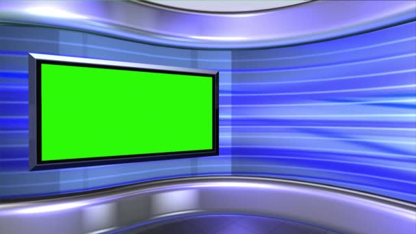 Virtual News Studio Set Écran Vert — Video