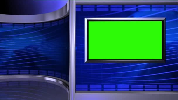 Virtual News Studio Set Écran Vert — Video