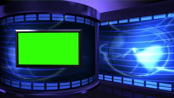 Virtual News Studio Set Green Screen — Stock Video ...