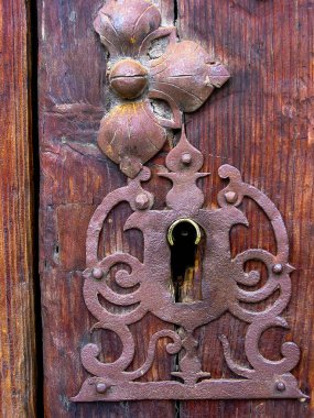 Eski bir kapı ayrıntılarını.