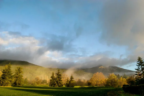 Cloudy landscape in San Lorenzo del Escorial.