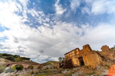 Montes de Toledo 'da manzara, Castilla La Mancha, İspanya.