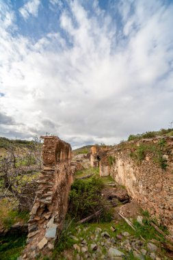 Montes de Toledo 'da manzara, Castilla La Mancha, İspanya.