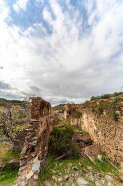 Montes de Toledo 'da manzara, Castilla La Mancha, İspanya.