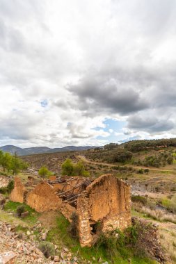 Montes de Toledo 'da manzara, Castilla La Mancha, İspanya.