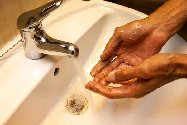 Washbasin and hand wash.