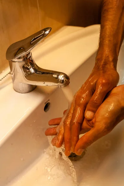 Washbasin and hand wash.