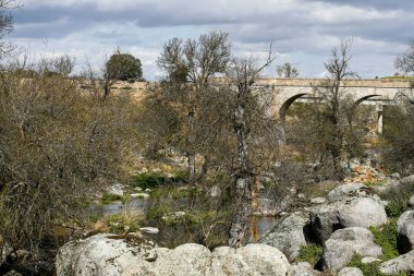 Montes de Toledo 'nun manzarası.