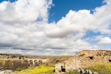 Montes de Toledo 'nun manzarası.