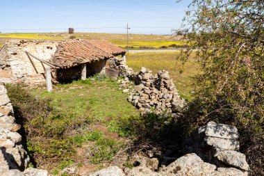 Montes de Toledo 'nun manzarası.